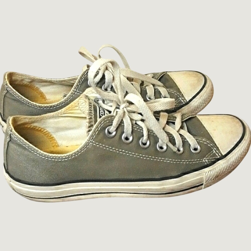 Converse Chuck Taylor All Star Low‎ Top Charcoal Grey Canvas Sneakers Womens 8